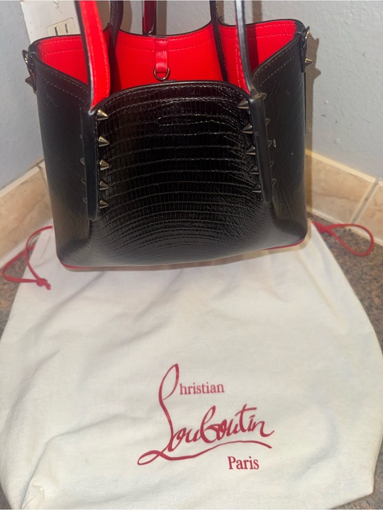Christian Louboutin Handbags - Christian Louboutin cabarock Black Leather Tote with COA